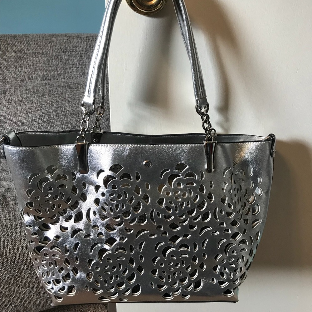 Silver handbag